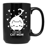 Cat Mom (9) Black Coffee Mug, Gift Coffee Mug - Black