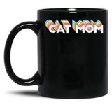 Cat Mom Black Coffee Mug, Gift Coffee Mug