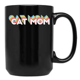 Cat Mom Black Coffee Mug, Gift Coffee Mug - Black