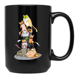 Cat Tower Black Coffee Mug, Gift Coffee Mug - Black
