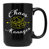 Chaos Manager - Funny Gift Black Coffee Mug, Gift Coffee Mug - Black