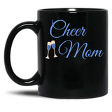 Cheer Mom Black Coffee Mug, Gift Coffee Mug
