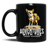 Chihuahua Adventures - Cute Dog - Cute Chihuahua Black Coffee Mug, Gift Coffee Mug