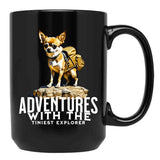 Chihuahua Adventures - Cute Dog - Cute Chihuahua Black Coffee Mug, Gift Coffee Mug - Black