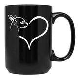Chihuahua Dog Cute Chihuahuas Pet Funny Chihuahua Black Coffee Mug, Gift Coffee Mug - Black