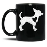 Chihuahua Dog Lover Black Coffee Mug, Gift Coffee Mug