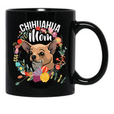 Chihuahua Mom Funny Dog Mama Black Coffee Mug, Gift Coffee Mug - Black