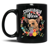 Chihuahua Mom Funny Dog Mama Black Coffee Mug, Gift Coffee Mug