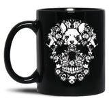 Chihuahua Skull Black Coffee Mug, Gift Coffee Mug