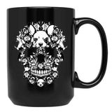 Chihuahua Skull Black Coffee Mug, Gift Coffee Mug - Black