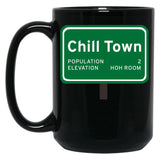 Chill Town Black Coffee Mug, Gift Coffee Mug