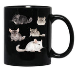 Chinchilla Sticker Pack Black Coffee Mug, Gift Coffee Mug - Black