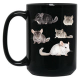Chinchilla Sticker Pack Black Coffee Mug, Gift Coffee Mug