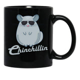 Chinchillin Shirt Funny Chinchilla Lovers Black Coffee Mug, Gift Coffee Mug - Black