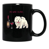 Chow Chow And Wine Funny Dog Black Coffee Mug, Gift Coffee Mug - Black
