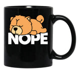 Chow Chow Dog Nope Black Coffee Mug, Gift Coffee Mug - Black
