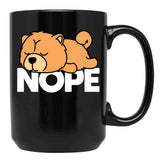 Chow Chow Dog Nope Black Coffee Mug, Gift Coffee Mug - Black
