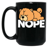 Chow Chow Dog Nope Black Coffee Mug, Gift Coffee Mug