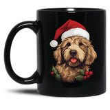 Christmas Goldendoodle Black Coffee Mug, Gift Coffee Mug