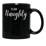 Christmas Team Naughty List Black Coffee Mug - Black