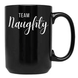 Christmas Team Naughty List Black Coffee Mug - Black