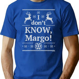 Christmas Vacation I Don'T Know Margo T-Shirt for Men & Women, T-Shirts Graphic Tee - Blue
