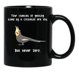 Cockatiel Never Zero Black Coffee Mug, Gift Coffee Mug - Black
