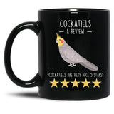 Cockatiel Review Black Coffee Mug, Gift Coffee Mug
