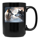 Code Of The Wolf Black Coffee Mug - Black
