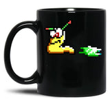 Commander Keen 4 Snail Black Coffee Mug, Gift Coffee Mug