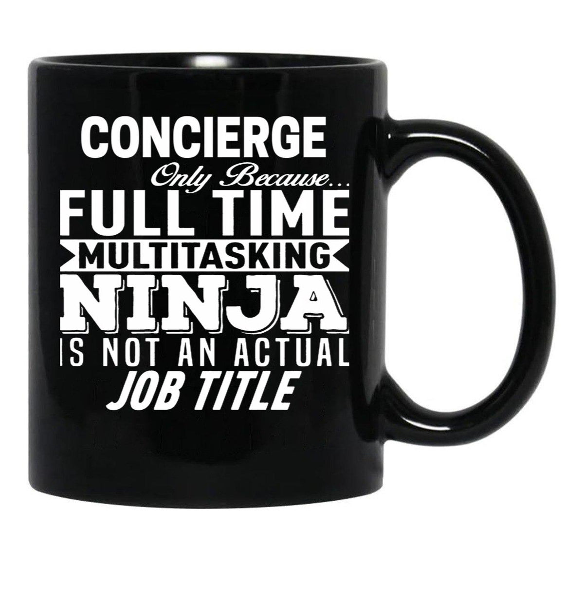 Concierge Black Coffee Mug, Gift Coffee Mug - Black