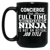 Concierge Black Coffee Mug, Gift Coffee Mug
