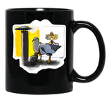 Conclave Seagull Pope Leo Xiv Catholic Black Coffee Mug - Black