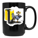 Conclave Seagull Pope Leo Xiv Catholic Black Coffee Mug - Black