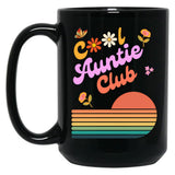 Cool Auntie Club Black Coffee Mug, Gift Coffee Mug