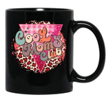 Cool Moms Club Cheetah Black Coffee Mug, Gift Coffee Mug - Black