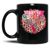 Cool Moms Club Cheetah Black Coffee Mug, Gift Coffee Mug