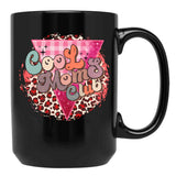 Cool Moms Club Cheetah Black Coffee Mug, Gift Coffee Mug - Black