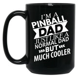 Cooler Pinball Dad Funny Pinball Black Coffee Mug, Gift Coffee Mug