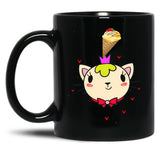 Copie De Cat Mom Black Coffee Mug, Gift Coffee Mug