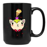 Copie De Cat Mom Black Coffee Mug, Gift Coffee Mug - Black