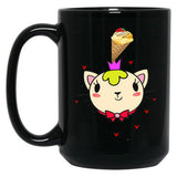 Copie De Cat Mom Black Coffee Mug, Gift Coffee Mug