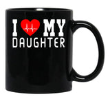 I Love My Girlfriend And Christmas Gift Girlfriend. Black Coffee Mug - Black