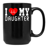 I Love My Girlfriend And Christmas Gift Girlfriend. Black Coffee Mug - Black