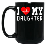 I Love My Girlfriend And Christmas Gift Girlfriend. Black Coffee Mug