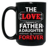 Happy Father'S Day Dad Black Coffee Mug