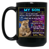 I Will Always Be Your Little Boy Your Son Black Coffee Mug