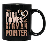 This Girl Loves Her German Shorthaired Pointer Especially For Gsp Owners Black Coffee Mug, Gift Coffee Mug - Black