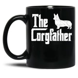 Corgi Dad The Corgfather Funny Corgi Lover Shirt Gift Black Coffee Mug, Gift Coffee Mug