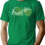 Counting House Christmas Carol Vintage T-Shirt for Men & Women, T-Shirts Graphic Tee - Green